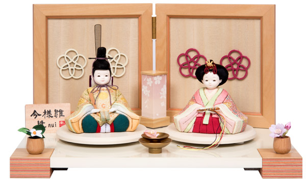  木目込み人形 ももか 円型五人飾り　03-160011